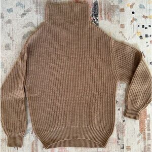 NWOT’s Aritzia Wilfred Montpellier Turtleneck Sweater, Camel, Size M